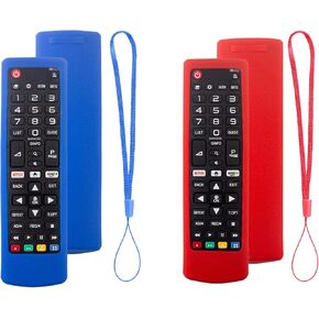 2 Pack Remote Cover for LG TV, Silicone Protective Case for LG AKB75095307 AKB75375604 AKB74915305 Anti-Slip Remote Skin Sleeve for LG LCD LED HDTV 3D 4K OLED Glow in Dark (Glow Green +Glow Blue)