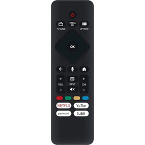 URMT26CND001 Replace Voice Command Remote Control fit for Philips 4K Ultra HD LED Android TV 5700 Series 50PFL5766/F7 65PFL5766/F6 55PFL5766/F7 43PFL5766/F6 65PFL5766/F7 43PFL5766/F7 65PFL5766/F7D