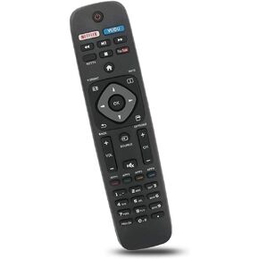 NH500UP Remote Control Replacement for Philips TV 32PFL4902/F7, 40PFL4901/F7, 43PFL4901/F7, 50PFL5602/F7, 55PFL5602/F7, 65PFL5602/F7, 75PFL6601/F7, and More [Updated Version]