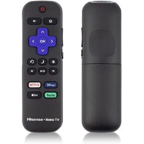 Amtone New Replacement Remote for Hisense ROKU Smart TVs with Netflix Disney Hulu VUDU Keys fits for 50H4 55H4 48H4 40H4 R6070 50R7E 32H4C 32H4D 32H4E (Netflix/Disney+/Apple TV+/hulu) (Renewed)