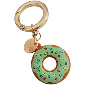 Cute Fashion 3D Chocolate Donuts Dessert Silicone Cover for Apple Airtag Case with Keychain Ring Holder Anti-Lost Shockproof Protective Cover for Airtags Accessories -Shark