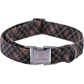 Lionheart glory Plaid Dog Collars Fall Halloween Dog Collar Heavy Durable Comfortable Adjustable Dog Collar for Medium Collar Dogs Female or Male Dog Collar Cute Pet Gift