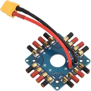 VGEBY Power Supply Distribution Board, Power Distribution Board ESC Power Supply Distribution Board Connection Board with XT60 Plug 3.5mm Banana Connectors