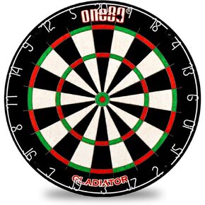 ONE80 Gladiator Dartboard with Top-Grade African Sisal and Sword Edge Staple Free Wire Spider for Maximum Scoring Potential and Less Bounce Outs