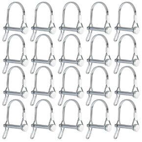 Trailer Coupler Pin, Wire Lock Pins, Shaft Locking Pin, Wire Locking Pin, Arch Shape Safety Coupler Pin with Long Ear for Trailer Farm (10 Pieces, 6mm x 50mm)