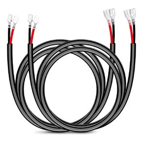Nilight 2PCS 16 AWG 10 Feet Wiring Harness Extension Kit for LED Work Light Bar Led Pods Off Road Lights Driving Fog Light Boat Lighting, 2 Years Warranty,Black