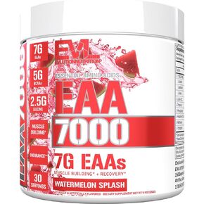 Evlution Nutrition EAA7000 + Electrolytes - Pre & Post Workout Powder - Muscle Building + Recovery Supplement - 7g EAAs + 5g BCAAs + 6 Key Electrolytes - Rapid Hydration - 30 Servings - Pink Lemonade