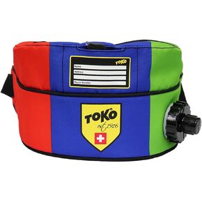 TOKO Insulated Drink Belt – 1 Liter Liquid Storage Compartment – Additional Pocket for Wax or Keys – Machine Washable – Attached Mini LED Flashlight – Black