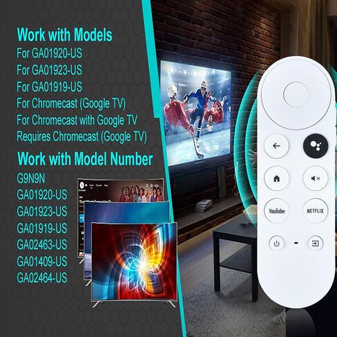 جهاز التحكم عن بعد الصوتي البديل مناسب لمشغل وسائط Google Chromecast 4k Snow Streaming Media Player G9N9N GA01920-US GA01919-US GA01919-US GA01919REM GA02464-US GA02463-US GA01409-US GA01923-US (جهاز التحكم عن بعد فقط) in Saudi Arabia