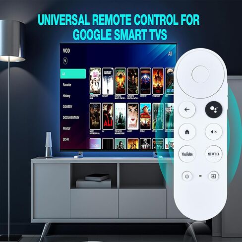 جهاز التحكم عن بعد الصوتي البديل مناسب لمشغل وسائط Google Chromecast 4k Snow Streaming Media Player G9N9N GA01920-US GA01919-US GA01919-US GA01919REM GA02464-US GA02463-US GA01409-US GA01923-US (جهاز التحكم عن بعد فقط) in Saudi Arabia