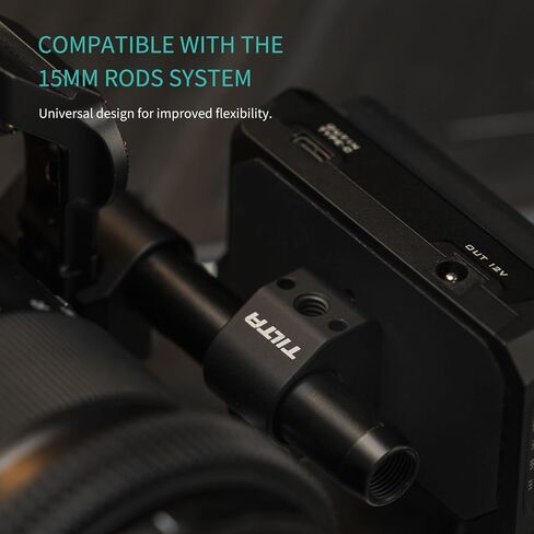 Tilta 15mm Rod Holder to Mounting Block – Black | Universal | 15MM CLAMP | Lightweight | Durable | TA-15RH-MB-B in Saudi Arabia