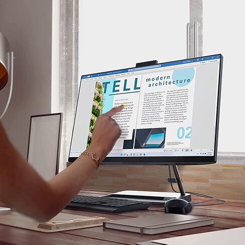 كمبيوتر مكتبي Lenovo IdeaCentre 3 الكل في واحد، شاشة لمس 27 بوصة FHD، الجيل الثاني عشر Intel Core i5-1240P، ذاكرة الوصول العشوائي 16 جيجابايت، 2 تيرابايت PCIe SSD، كاميرا ويب، RJ-45، Wi-Fi 6، لوحة مفاتيح وماوس لاسلكي، Windows 11 Home in Saudi Arabia