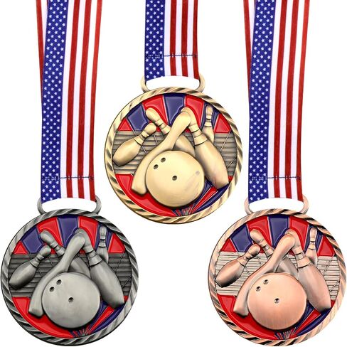 3 Pcs Golf Color Medal Gold Silver Bronze Golf Award Medals with Neck Ribbon Golf Ball Medal for Kids Adults Golf Tournament in Saudi Arabia