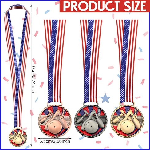 3 Pcs Golf Color Medal Gold Silver Bronze Golf Award Medals with Neck Ribbon Golf Ball Medal for Kids Adults Golf Tournament in Saudi Arabia