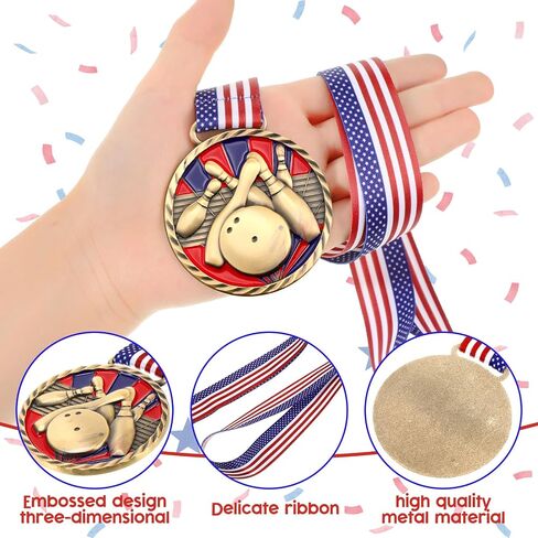 3 Pcs Golf Color Medal Gold Silver Bronze Golf Award Medals with Neck Ribbon Golf Ball Medal for Kids Adults Golf Tournament in Saudi Arabia