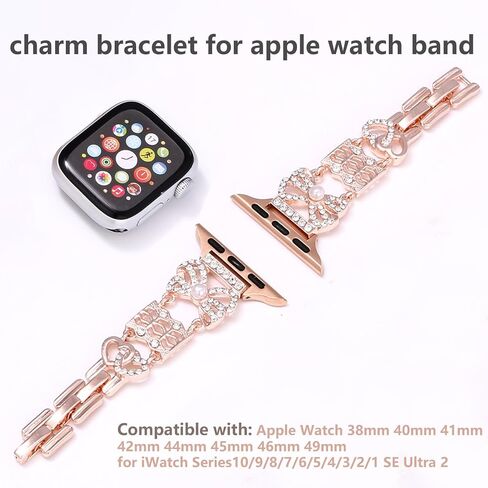 Bling Bracelet Band Compatible with Apple Watch Bands for Women in Saudi Arabia