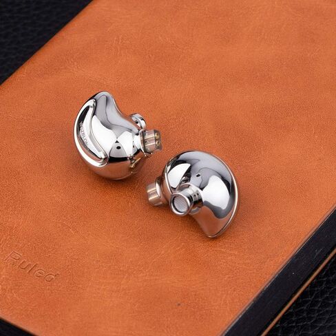 Linsoul BLON BL03 HiFi 10mm Carbon Diaphragm Dynamic Driver in-Ear Earphone IEM with 0.78mm 2pin Detachable Cable (with mic, Silver) in Saudi Arabia