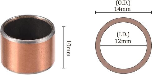 6pcs 2225 Sleeve Bearings - [22mm Bore Dia x 25mm OD x 25mm Length] Wrapped Oilless Bushings for Sliding Movements of Machinery Use in Saudi Arabia