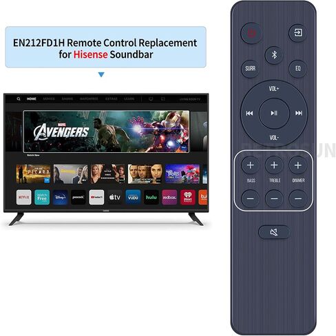 EN212FD1H Soundbar Replacement Remote Control Compatible for Hisense 2.1 CH Sound Bar System HS212F HS219 in Saudi Arabia