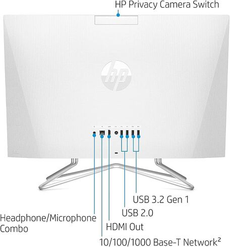 HP 2022 أحدث كمبيوتر مكتبي الكل في واحد، شاشة لمس FHD مقاس 23.8 بوصة، Intel Core i7-10510U، ذاكرة الوصول العشوائي 16 جيجابايت، 512 جيجابايت SSD، واي فاي، HDMI، RJ-45، كاميرا ويب، لوحة مفاتيح وماوس سلكية، Windows 11 Home، فضي in Saudi Arabia