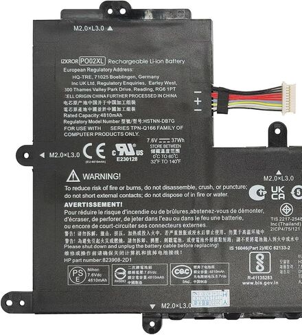 IZKROR PO02XL 37Wh Laptop Battery Replacement for HP Stream 11-AH 11-AK 11-R 11-Y / Stream 11 Pro G2 G3 G4 G5 / Stream 11 Pro G4 EE Series 824560-005 823908-1C1 823908-2C1 HSTNN-DB7G HSTNN-IB7G 7.6V in Saudi Arabia