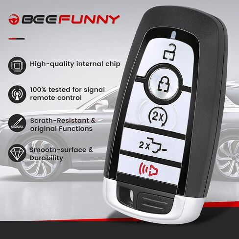 Beefunny استبدال الوجه البعيد مفتاح الدخول بدون مفتاح فوب لفورد F-150 F-250 F-350 F-450 F-550 2017-2022 برونكو 2021 FCC ID: M3N-A2C93142600 PN: 164-R8166 5 أزرار 902MHz ID49Chip (مع رقاقة) in Kuwait