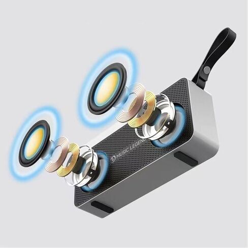 Portable Bluetooth Speakers,20W Powerful Bass Sound Wireless Bluetooth 5.3 Portable Speaker with Hanging Rope/Type-C/Handfree for Outdoor/Indoor/Best Choice for Gift (Gold) in Saudi Arabia