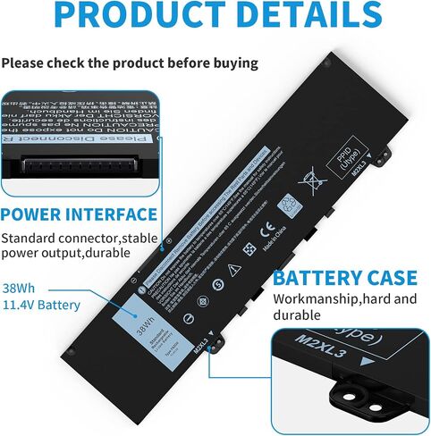 بطارية كمبيوتر محمول جديدة 38WH F62G0 39DY5 لأجهزة Dell Inspiron 13 7000 i7373 7373 7386 2 في 1 7370 7380 5370 P83G P87G P91G P83G001 P83G002 P87G001 Vostro 13 5370 39DY5 039DY 5 آر بي جي سي 3 0 آر بي جي سي 3 11.4 فولت in Saudi Arabia