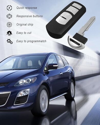Key Fob Remote Fit for Mazda CX-9 2010-2015 CX-7 2010-2012 Keyless Entry Remote Control Replace TEY1-67-5RY 4 Buttons in Saudi Arabia