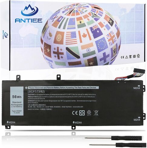 V0GMT استبدال بطارية الكمبيوتر المحمول Dell G7 17 Gaming 7700 XPS 15 7590 9570 Series 09TM7D 0NYD3W NCC3D 0NCC3D 4K1VM W62W6 0W62W6 0XYCW0 0V0GMT XYCW0 TJDRR 0TJDRR 5XJ28 5D91C 11.4V 56 واط ساعي 4649 مللي أمبير 3 خلايا in Saudi Arabia