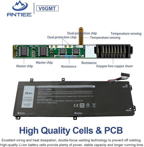 V0GMT استبدال بطارية الكمبيوتر المحمول Dell G7 17 Gaming 7700 XPS 15 7590 9570 Series 09TM7D 0NYD3W NCC3D 0NCC3D 4K1VM W62W6 0W62W6 0XYCW0 0V0GMT XYCW0 TJDRR 0TJDRR 5XJ28 5D91C 11.4V 56 واط ساعي 4649 مللي أمبير 3 خلايا in Saudi Arabia