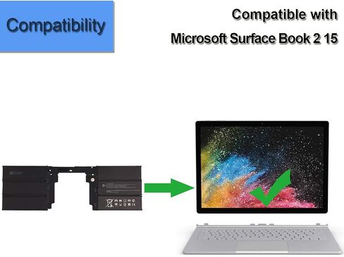 Keyboard Battery G3HTA041H G3HTA040H Compatible with Microsoft Surface Book 2 15 Inch Performance Base in Saudi Arabia