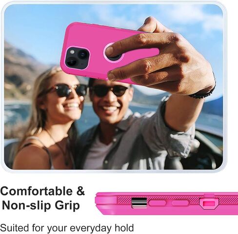 for iPhone 15 Case, with Built in Screen Protector Heavy Duty Drop Protection,Full Body 3 Layer Rugged Shockproof Dust Proof Tough Protective Phone Cover for Apple iPhone 15 Black in Kuwait