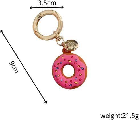 tenghong2021 3D Donuts Dessert Silicone Cover for Airtag Case Keychain Holder Anti-Lost Shockproof Protective Cover in Saudi Arabia