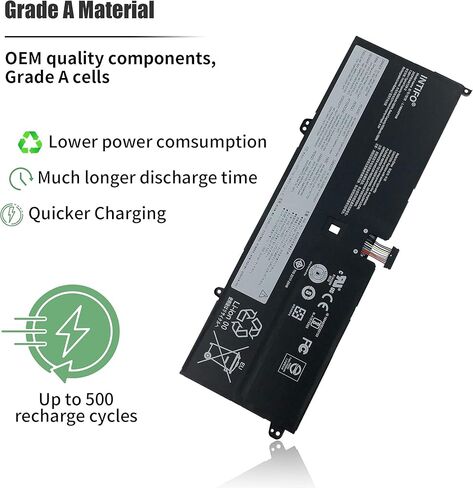 بطارية كمبيوتر محمول 60Wh L18M4PH0 متوافقة مع Lenovo Yoga C940-14IIL Yoga C940 14 SP/A Series Notebook L18C4PH0 5B10T11585 5B10T11586 5B10W67374 SB10W67323 [7.68V 60Wh 4-Cell] in Kuwait