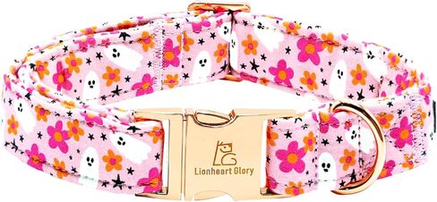 Lionheart glory Plaid Dog Collars Fall Halloween Dog Collar Heavy Durable Comfortable Adjustable Dog Collar for Medium Collar Dogs Female or Male Dog Collar Cute Pet Gift in Kuwait