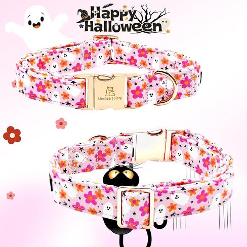Lionheart glory Plaid Dog Collars Fall Halloween Dog Collar Heavy Durable Comfortable Adjustable Dog Collar for Medium Collar Dogs Female or Male Dog Collar Cute Pet Gift in Kuwait