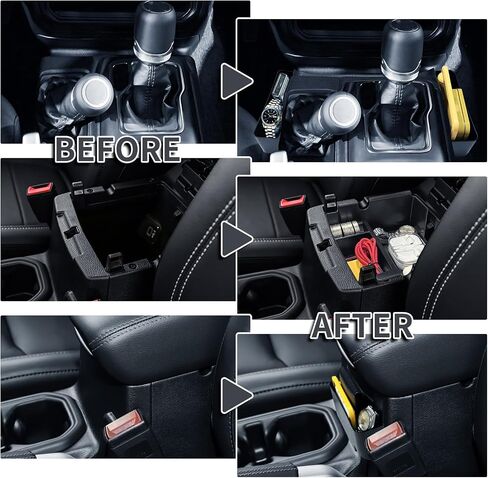 4PCS Center Console Organizer Compatible with 2018-2022 Jeep Wrangler JL JLU Accessories for Jeep Gladiator JT Accessories Gear Shift Side Tray Organizer,Hanging Armrest Storage Box,Co-Pilot Organizer in Kuwait