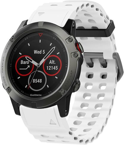 22mm QuickFit Band for Garmin Fenix 8/7/6/5, Ocean Silicone Sport Strap for Fenix E 47mm, Instinct 1/2, Waterproof and Sweat-Resistant Design in Kuwait