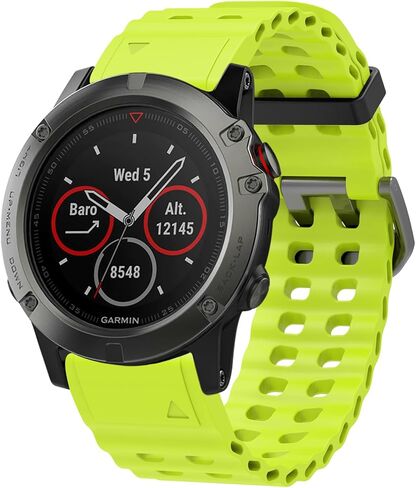 22mm QuickFit Band for Garmin Fenix 8/7/6/5, Ocean Silicone Sport Strap for Fenix E 47mm, Instinct 1/2, Waterproof and Sweat-Resistant Design in Kuwait