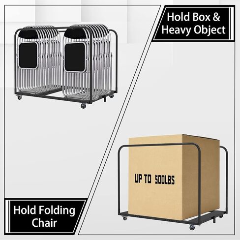 Folding Table Cart, Table Dolly with Swivel Caster Transport 6-8PCS Rectangular,Round Folding Tables 24In Width Panel Cart Have 3 Pole for Separating Area&Detachable Design Easy to Through Doorway in Saudi Arabia