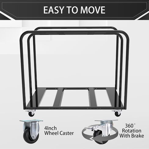 Folding Table Cart, Table Dolly with Swivel Caster Transport 6-8PCS Rectangular,Round Folding Tables 24In Width Panel Cart Have 3 Pole for Separating Area&Detachable Design Easy to Through Doorway in Saudi Arabia