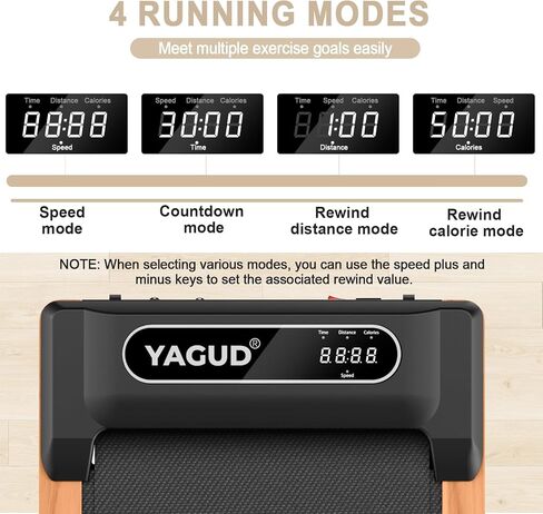 Walking Pad, Wooden Walking Pad Treadmill, Portable Under Desk Treadmill for Home Office, Compact Walking Jogging Running Machine with Remote Control and LED Display in Saudi Arabia