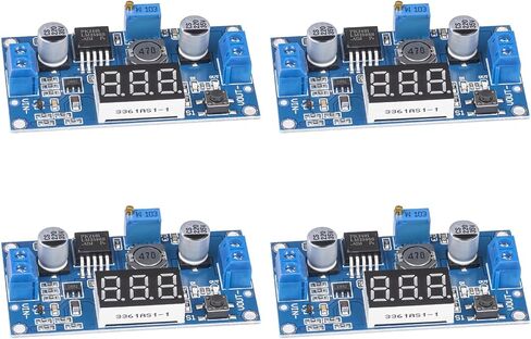 LM2596 LM2596S DC-DC منظم الجهد الكهربائي DC إلى DC 4.0-40V إلى 1.25-37V 2A وحدة إمداد الطاقة مع شاشة LED الفولتميتر (عبوة من قطعتين) in Kuwait