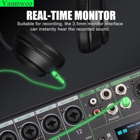 MIX-8 Professional DJ Audio Mixer مدخل 8 قنوات مع شريحة DPS Reverb 99 بت وتسجيل USB بلوتوث وتشغيل MP3 للمرحلة والبار والاستوديو (MIX-8) in Saudi Arabia