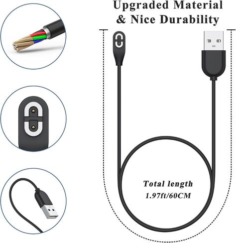 Meliya Charger for AfterShokz Aeropex, Shokz OpenRun/OpenRun Pro/OpenRun Mini/OpenRun Pro Mini/OpenComm Bone Conduction Headphones, Fast Charging Replacement Charging Cable (USB-C, 3.3ft) in Saudi Arabia