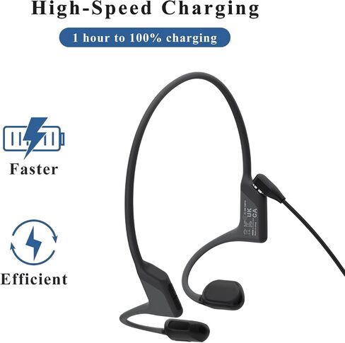 Meliya Charger for AfterShokz Aeropex, Shokz OpenRun/OpenRun Pro/OpenRun Mini/OpenRun Pro Mini/OpenComm Bone Conduction Headphones, Fast Charging Replacement Charging Cable (USB-C, 3.3ft) in Saudi Arabia