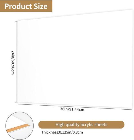 Matte White Acrylic Sheets 1/8 inch Thick 3mm 2 Pieces 8 x 12 Frosting White Plexiglass Sheet,Suitable for Painting, Handicrafts, DIY Display Projects (2, matte white, 8 x 12) in Saudi Arabia