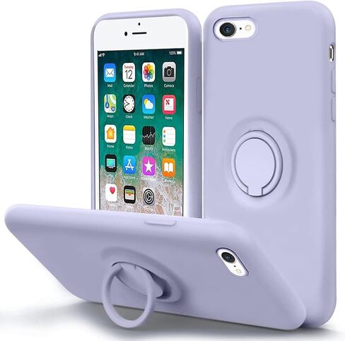 MOCCA for iPhone 11 Case with Ring Kickstand | Super Soft Microfiber Lining | Anti-Scratch Liquid Silicone Shock-Absorbing Case for iPhone 11 - Pink Sand in Saudi Arabia