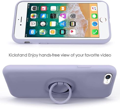 MOCCA for iPhone 11 Case with Ring Kickstand | Super Soft Microfiber Lining | Anti-Scratch Liquid Silicone Shock-Absorbing Case for iPhone 11 - Pink Sand in Saudi Arabia